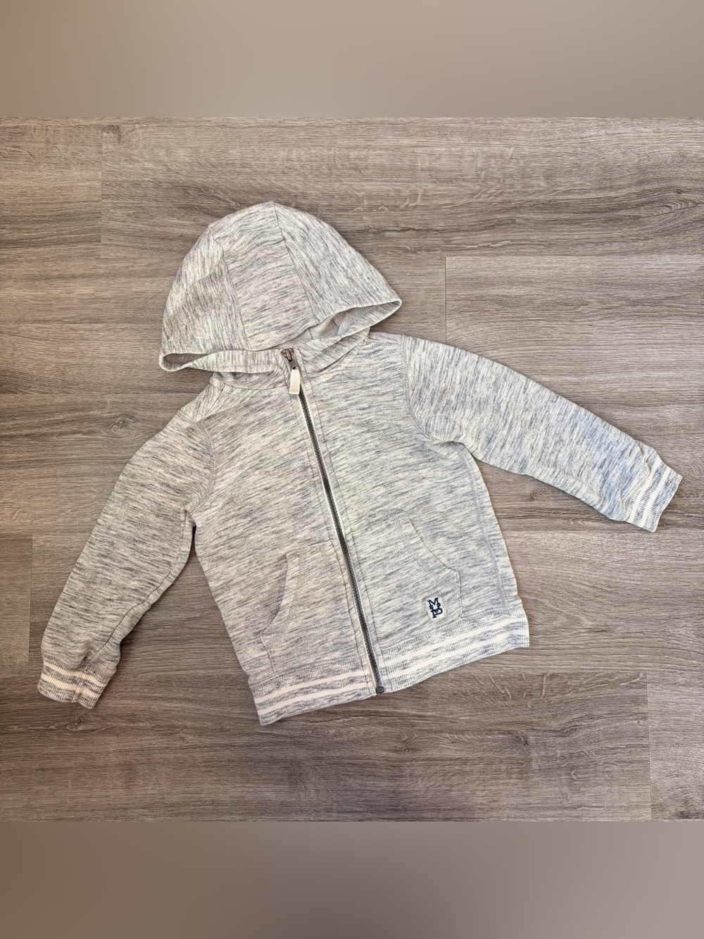 Carter's toddler boys gray zip up jacket with hood